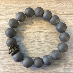 Gray Beaded Bracelet